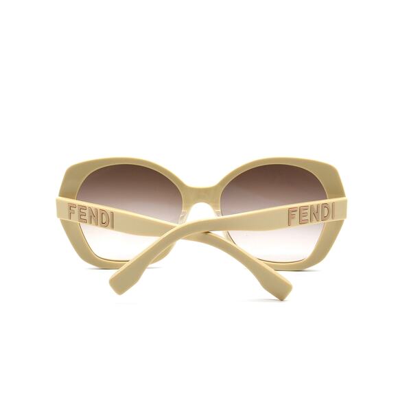 NEW FENDI FE40112I 57F SHINY BEIGE BROWN GRADIENT AUTHENTIC SUNGLASSES - Picture 8 of 12